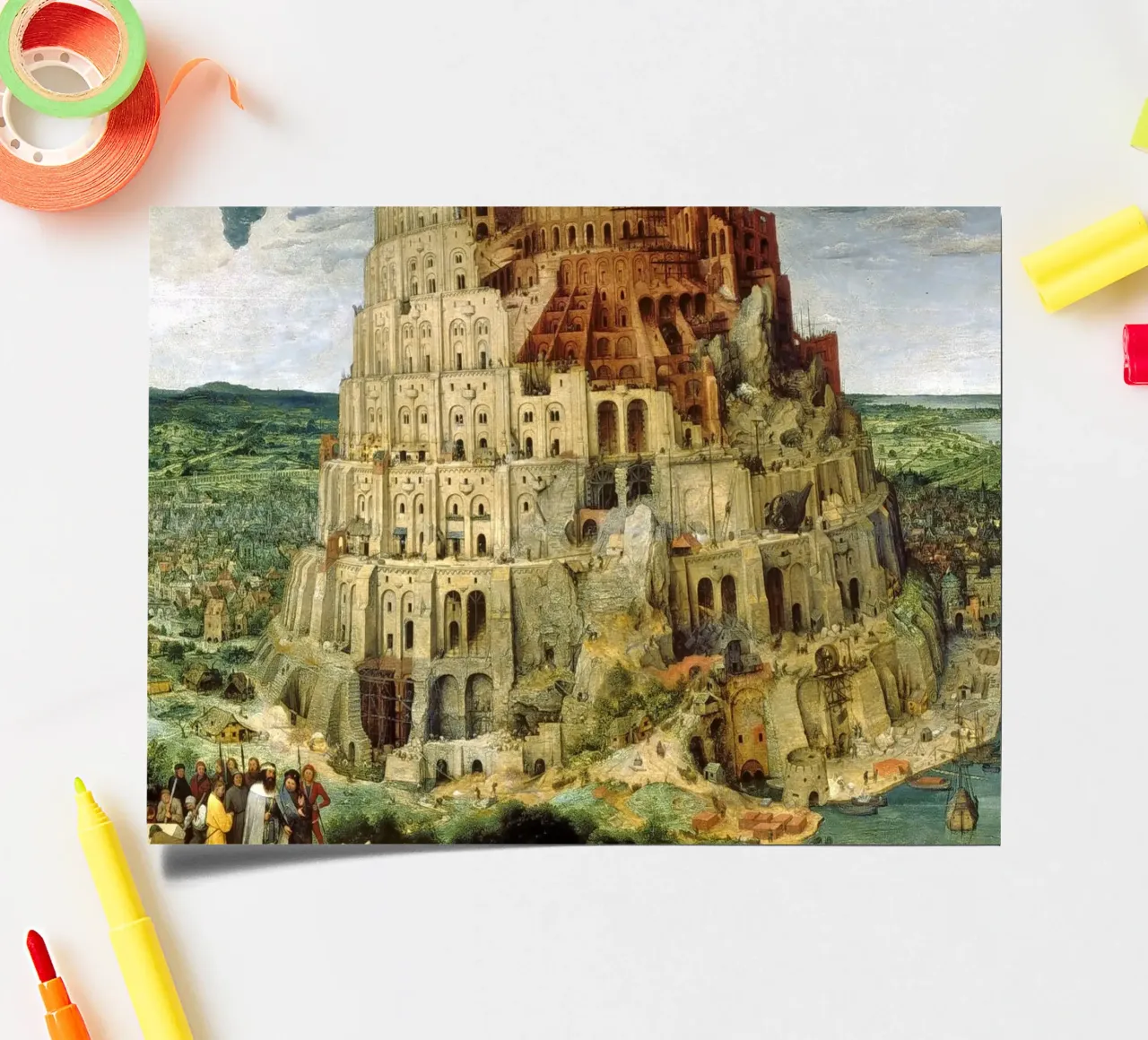 Pieter Brueghel il vecchio - Torre di Babele foglio adesivo da ARTOTHEK
