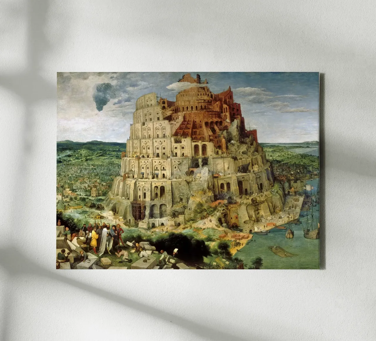 Pieter Brueghel il vecchio - Torre di Babele tela con Cornice a cassetta da ARTOTHEK