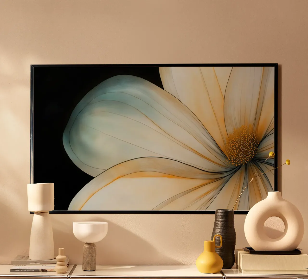 Primo piano di un fiore poster da Imagine