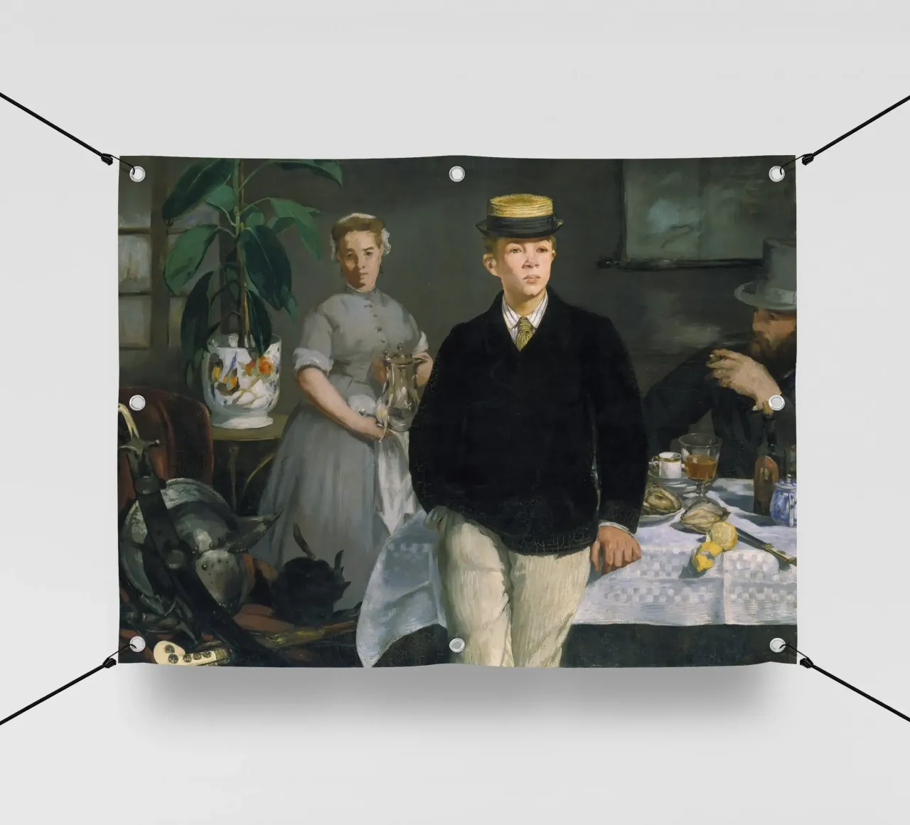 Édouard Manet - Pranzo nello studio telo in pvc da ARTOTHEK