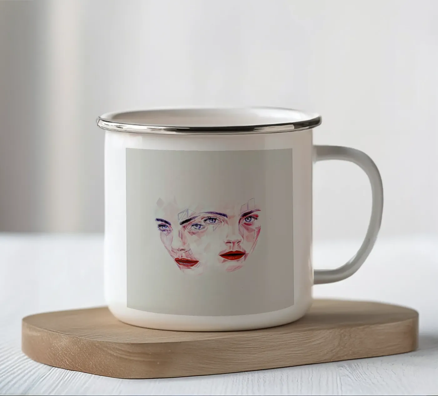 Native enamel mug by Jaye Whitehead