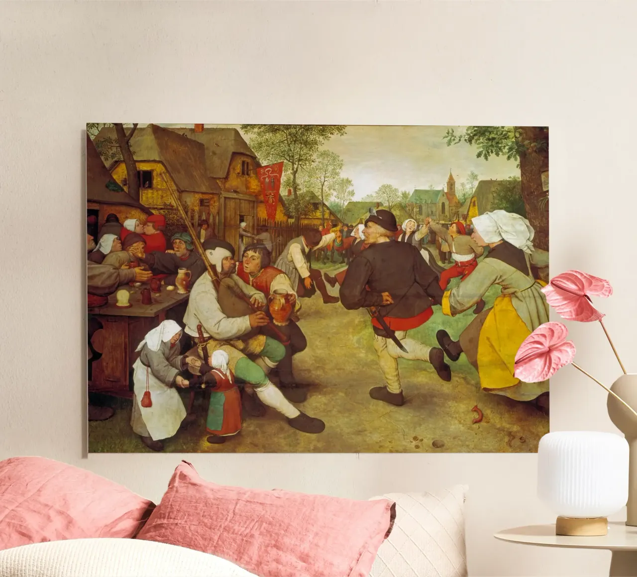 Pieter Brueghel d.Ä. - Contadini danzanti alluminio dibond da ARTOTHEK