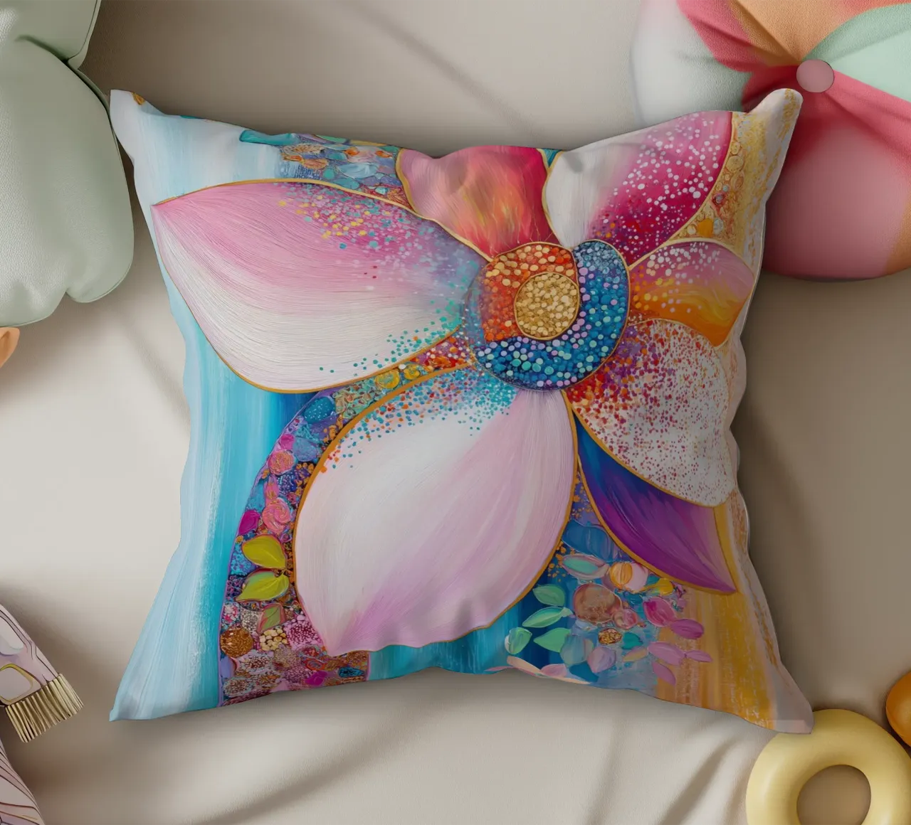 Fiore dai colori allegri cuscino da Imagine