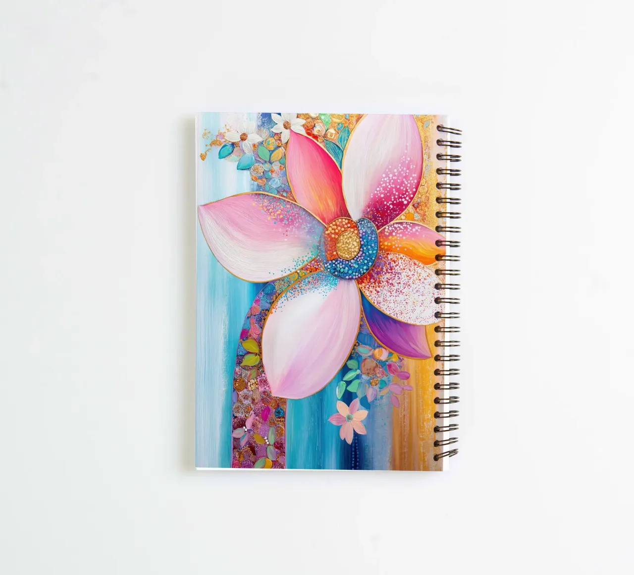 Flower in cheerful colours spiral notebook by Imagine