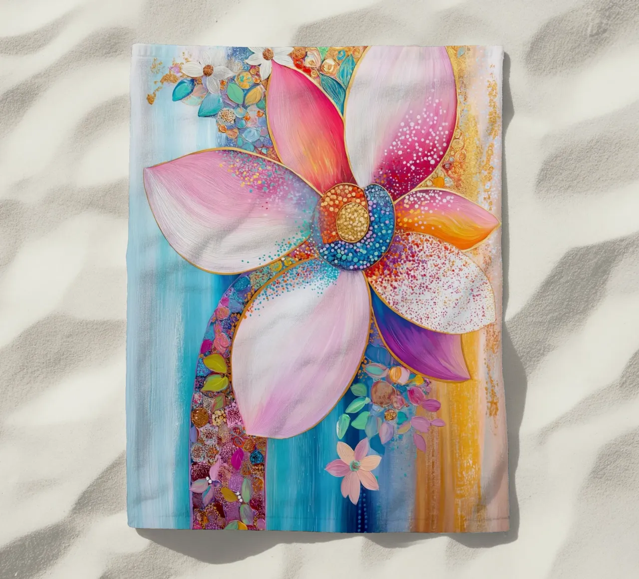 Fiore dai colori allegri telo mare da Imagine
