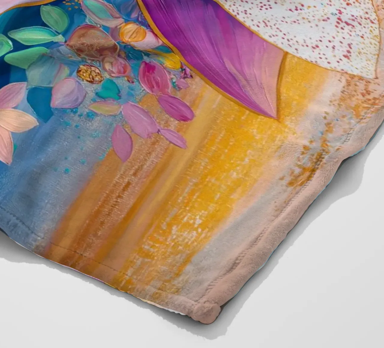 Blumen in fröhlichen Farben Fleecedecke von Imagine