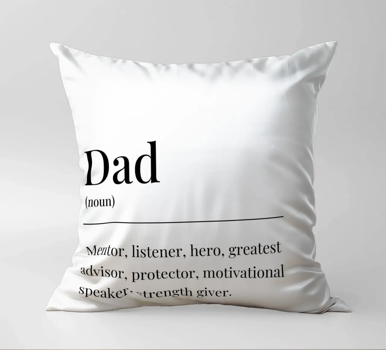 Dad definition decorative cushion by Paigaam Studio