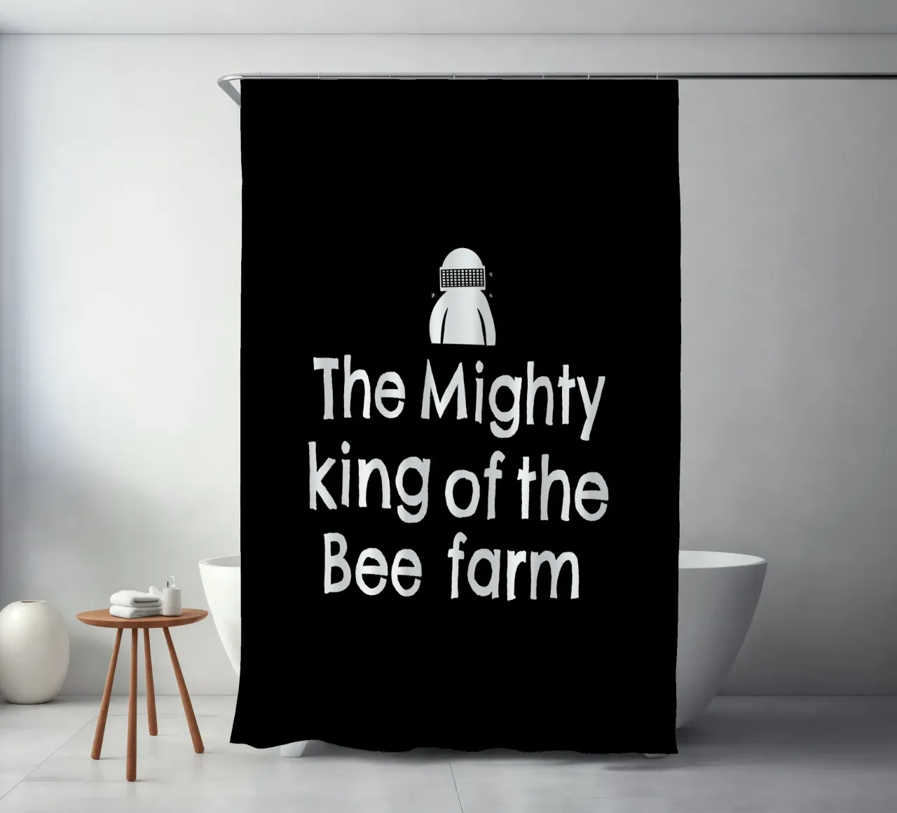 The mighty king of the bee farm tenda da doccia da happieeagle