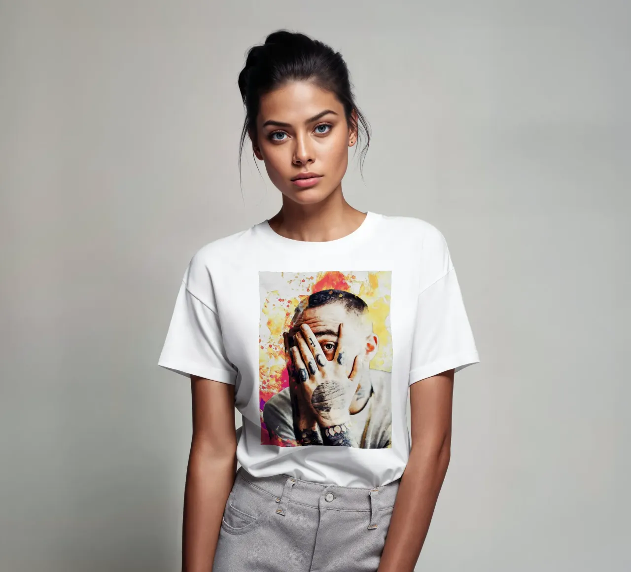 Sfumatura del ritratto di Mac Miller t-shirt da Gunawan Rb