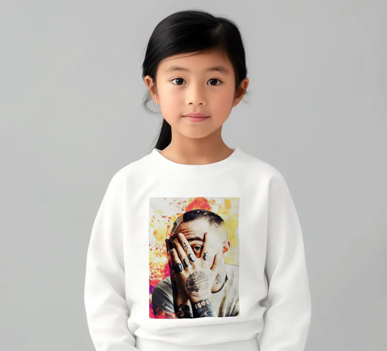 Sfumatura del ritratto di Mac Miller felpa bambino da Gunawan Rb