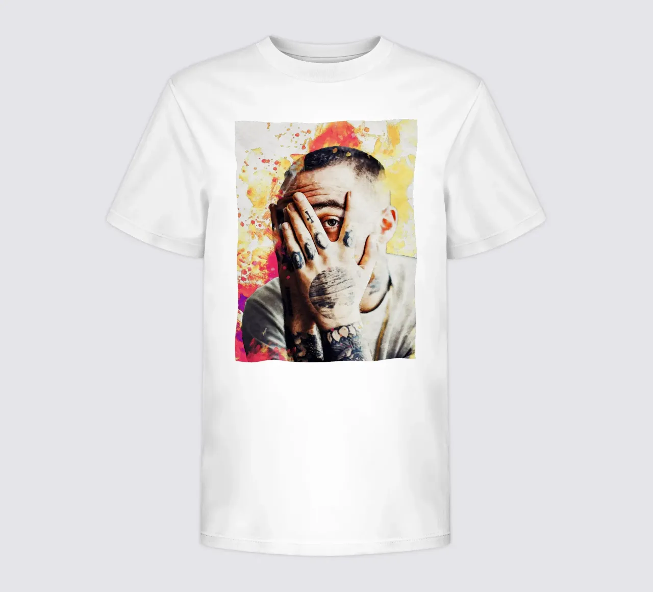 Smudge of mac miller portrait kids t-shirt by Gunawan Rb