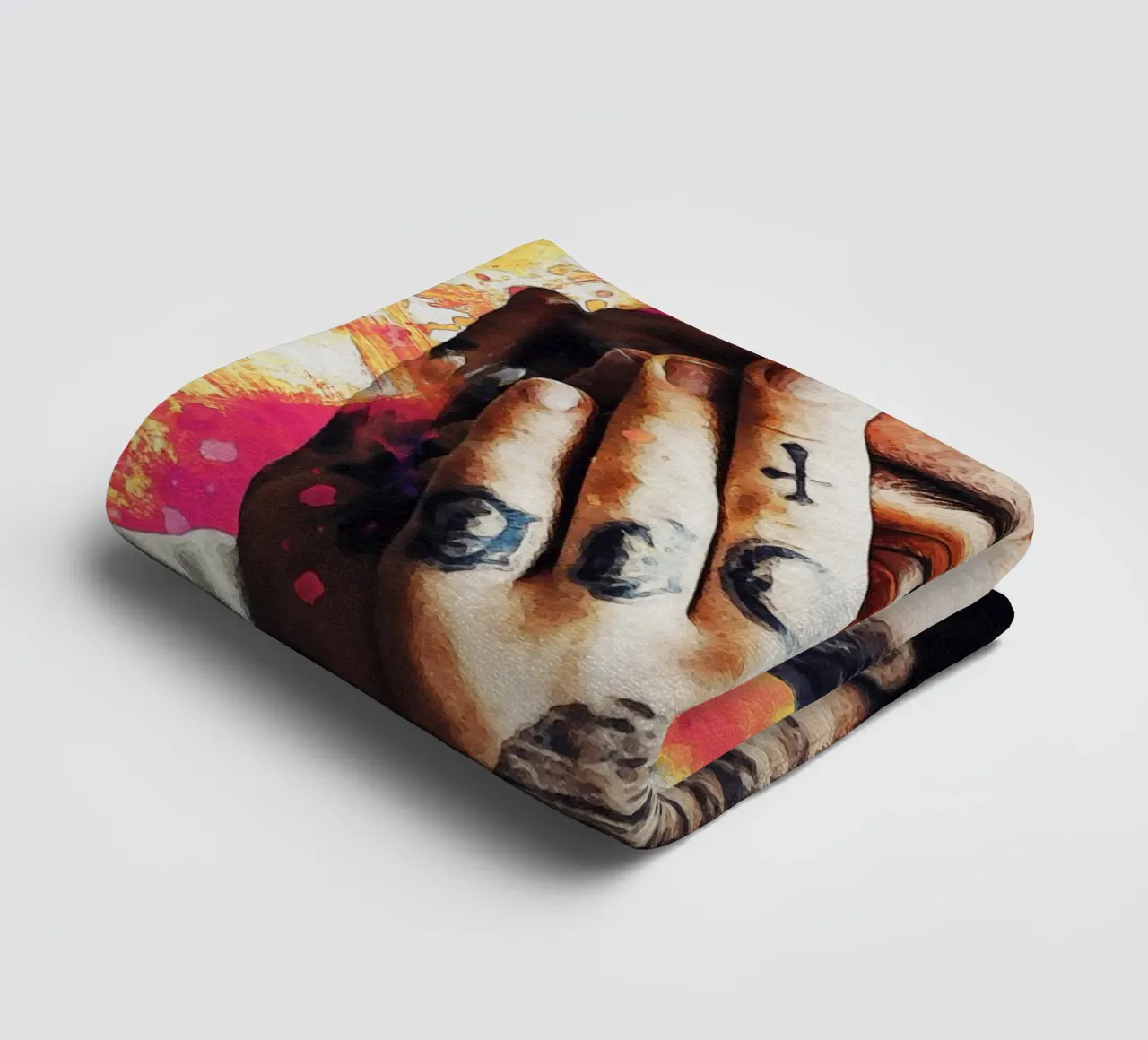 Smudge of mac miller portrait Handtuch von Gunawan Rb