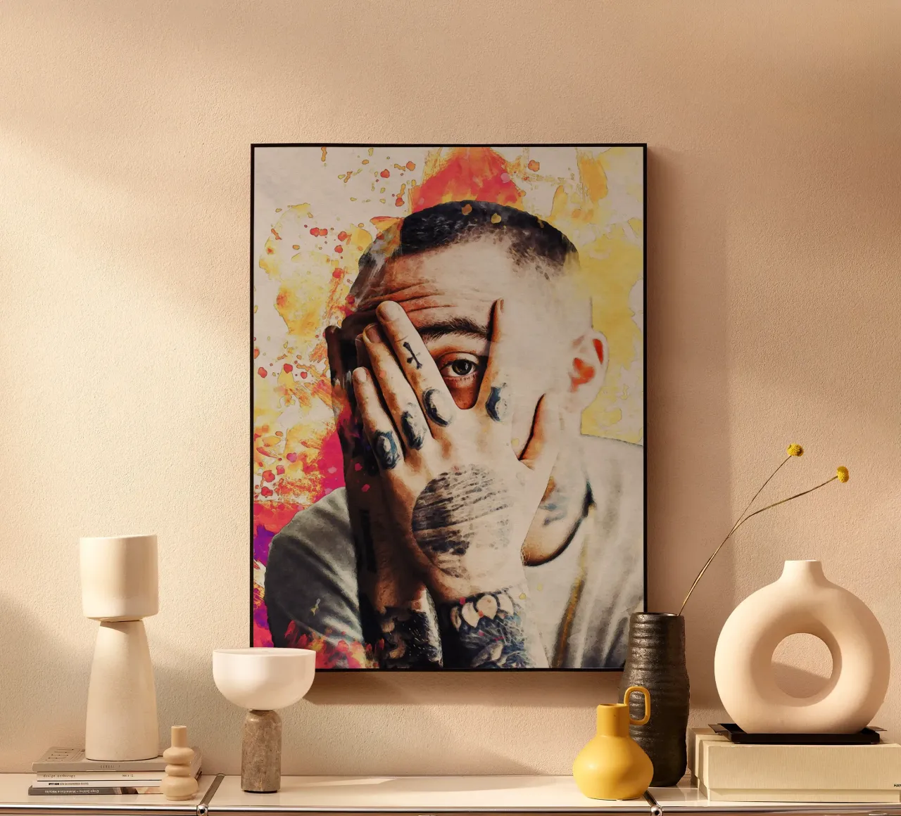 Sfumatura del ritratto di Mac Miller plexiglass da Gunawan Rb