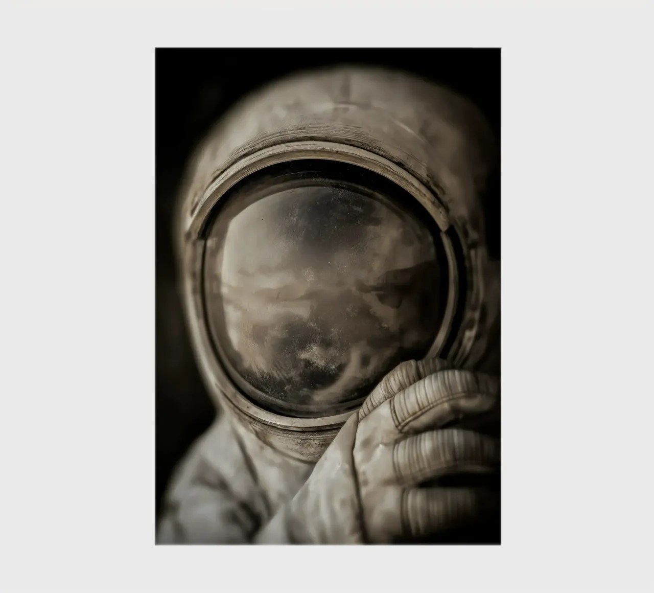 An astronaut in shades of grey notebook by Imagine