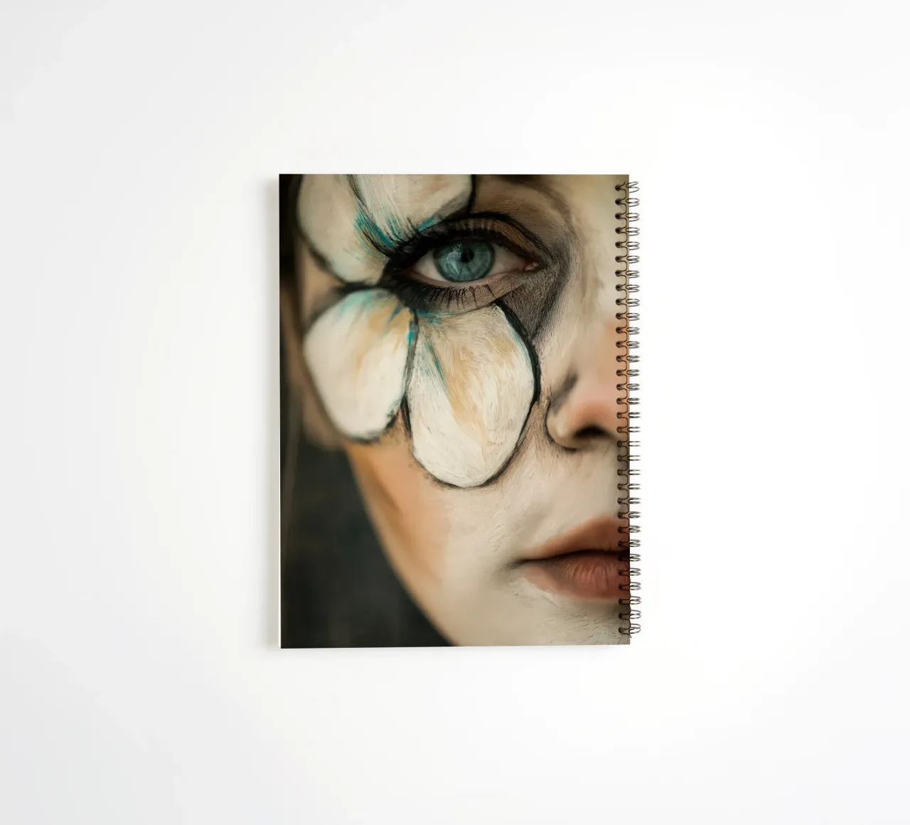 Female portrait with flower spiral notebook by Imagine
