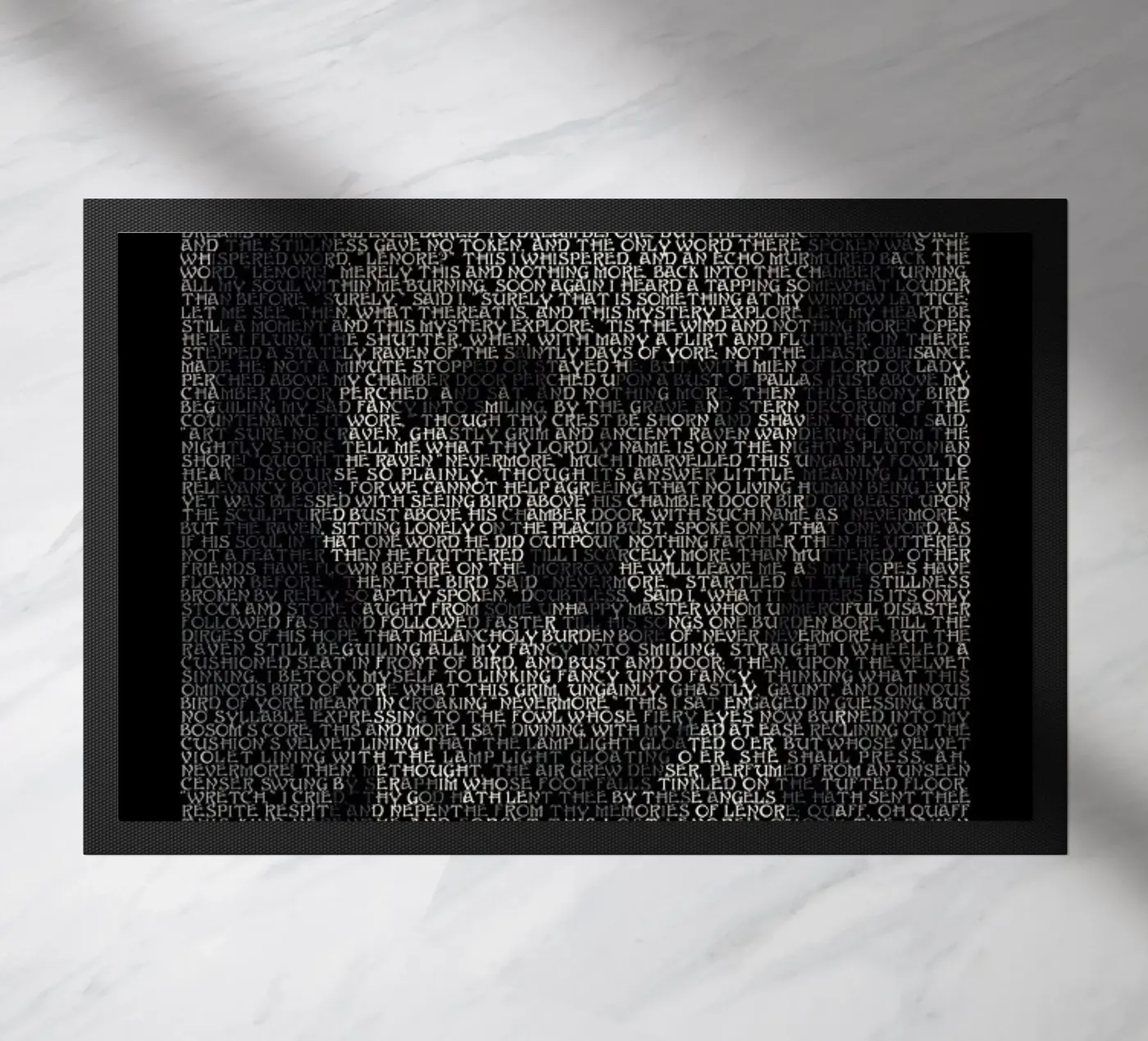 The Raven doormat by Robotic Ewe