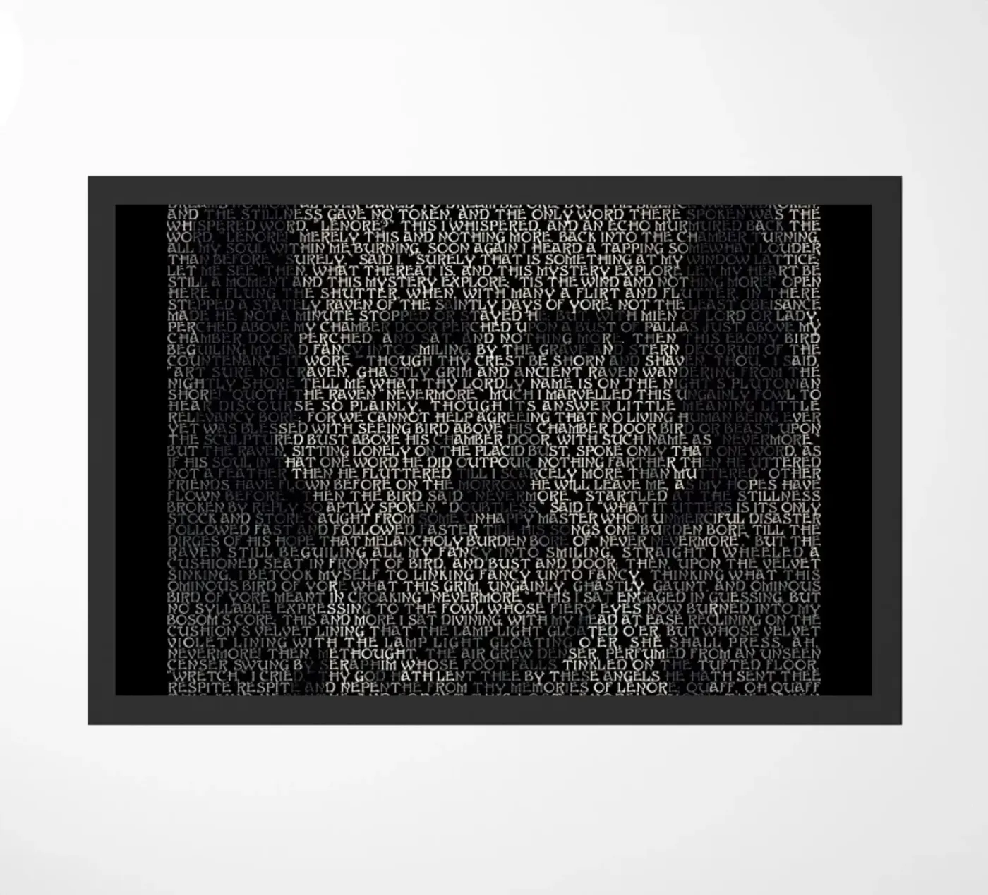 The Raven doormat by Robotic Ewe