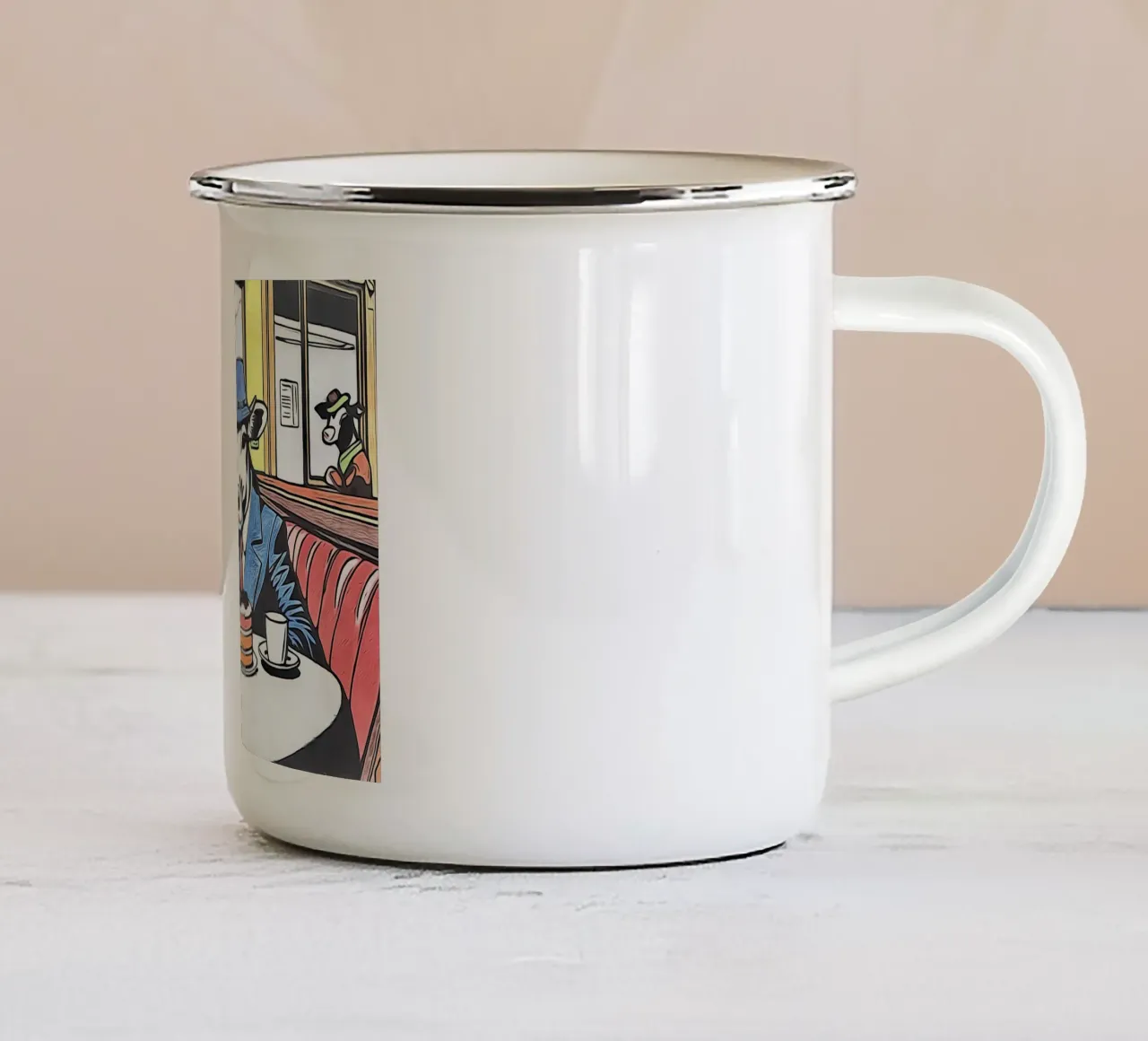 Animali Pop Art #15 tazza in smalto da ZAMART - PopArt
