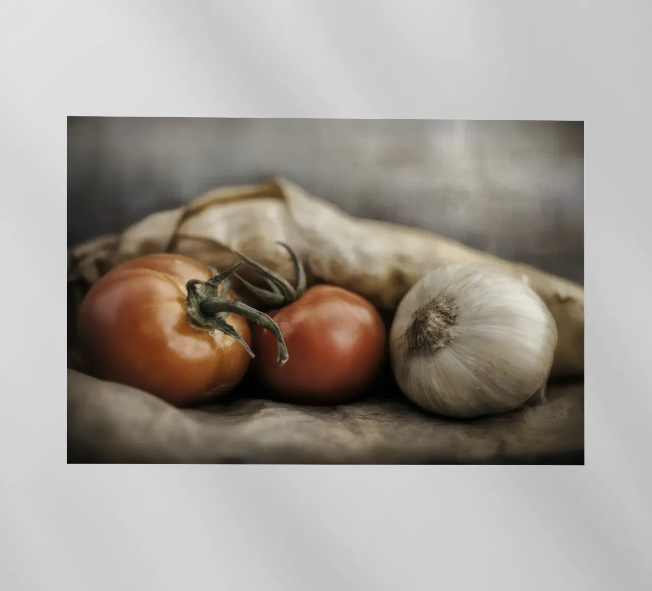 Una vita tranquilla fatta di pomodori e cipolle pellicola backlit da Imagine