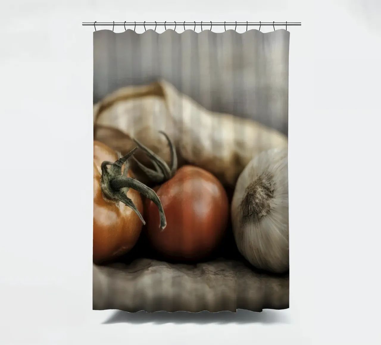 Una vita tranquilla fatta di pomodori e cipolle tenda da doccia da Imagine
