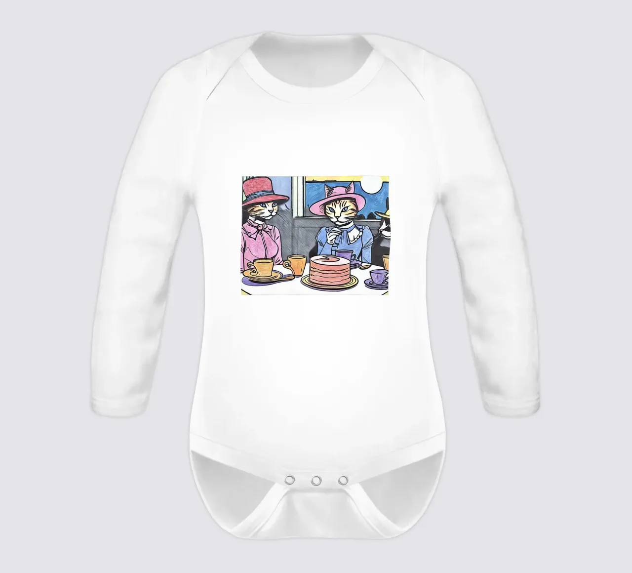 Pop Art Animals #16 long-sleeve baby romper by ZAMART - PopArt