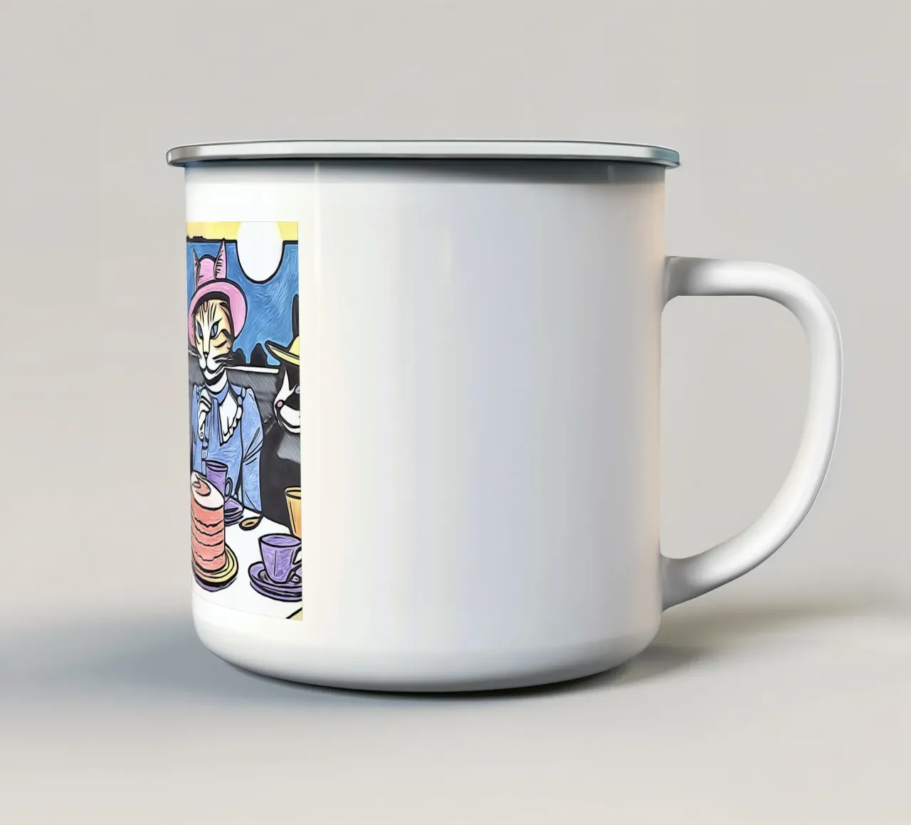 Pop Art Dieren #16 emaille mok van ZAMART - PopArt