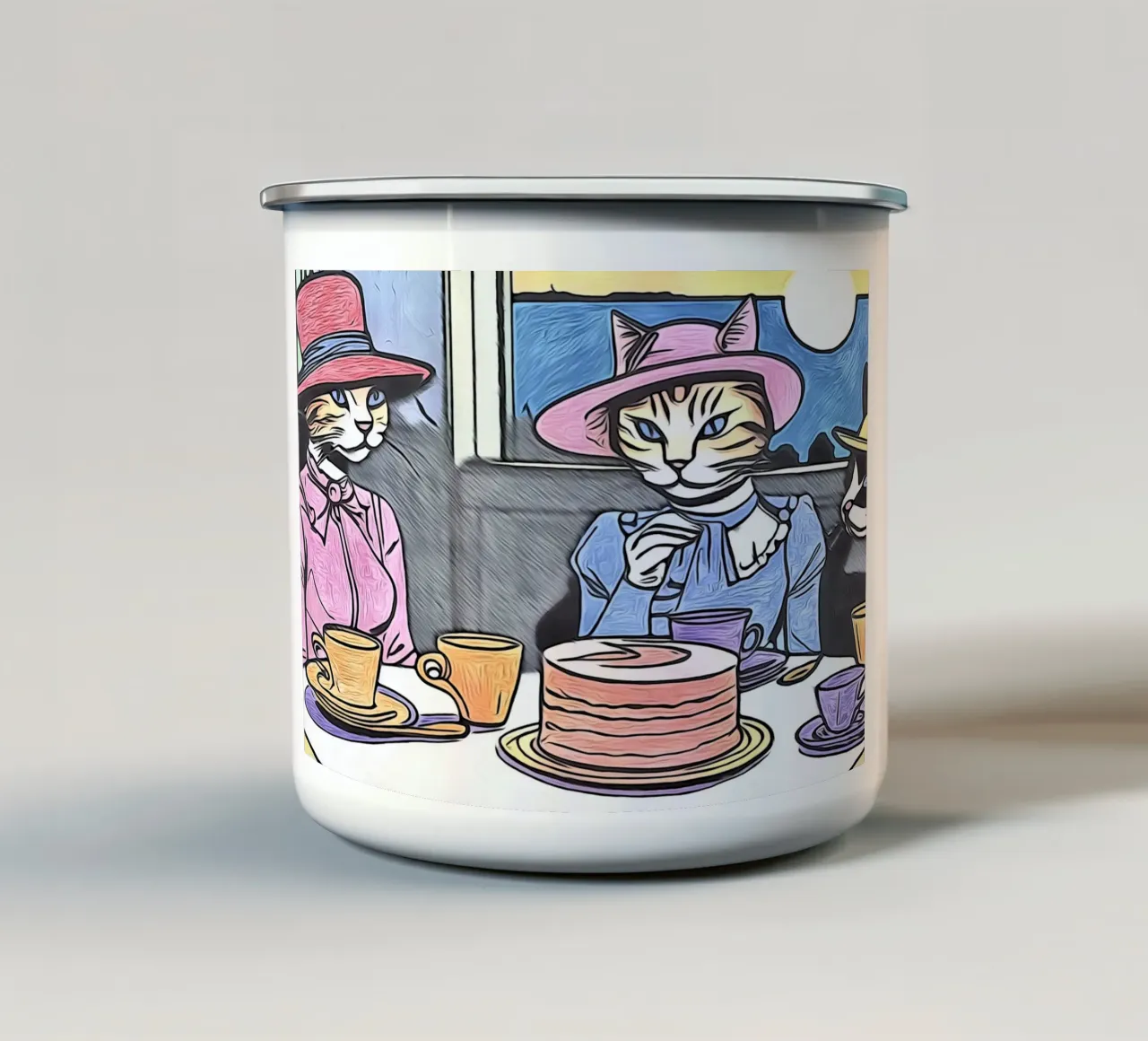 Pop Art Dieren #16 emaille mok van ZAMART - PopArt