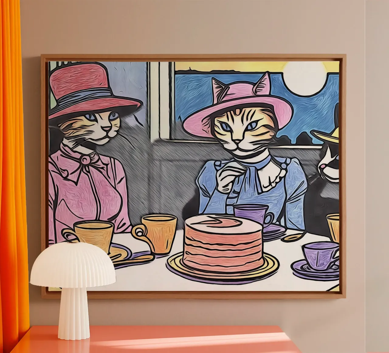 Pop Art Dieren #16 canvas met Baklijst van ZAMART - PopArt