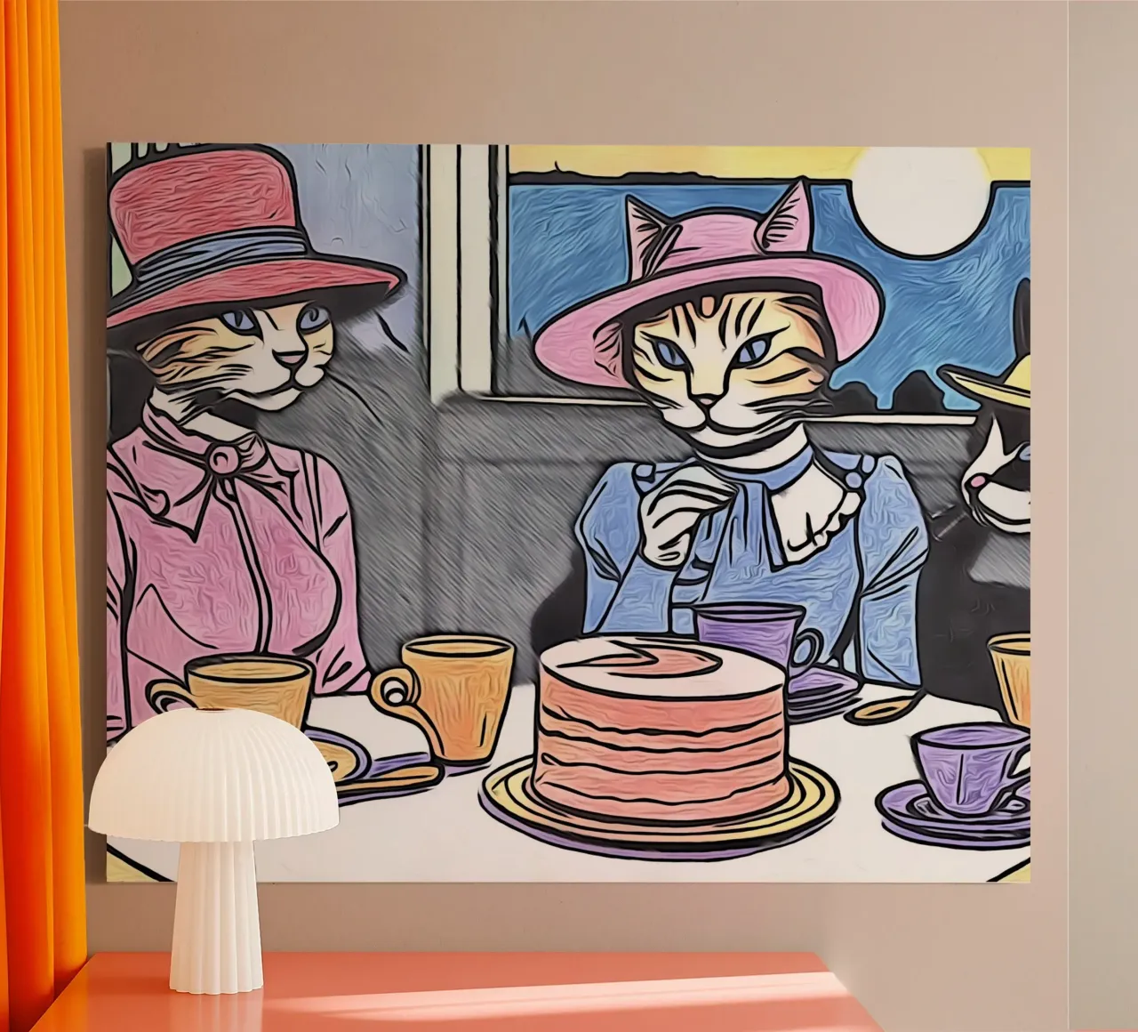 Pop Art Dieren #16 canvas met Baklijst van ZAMART - PopArt