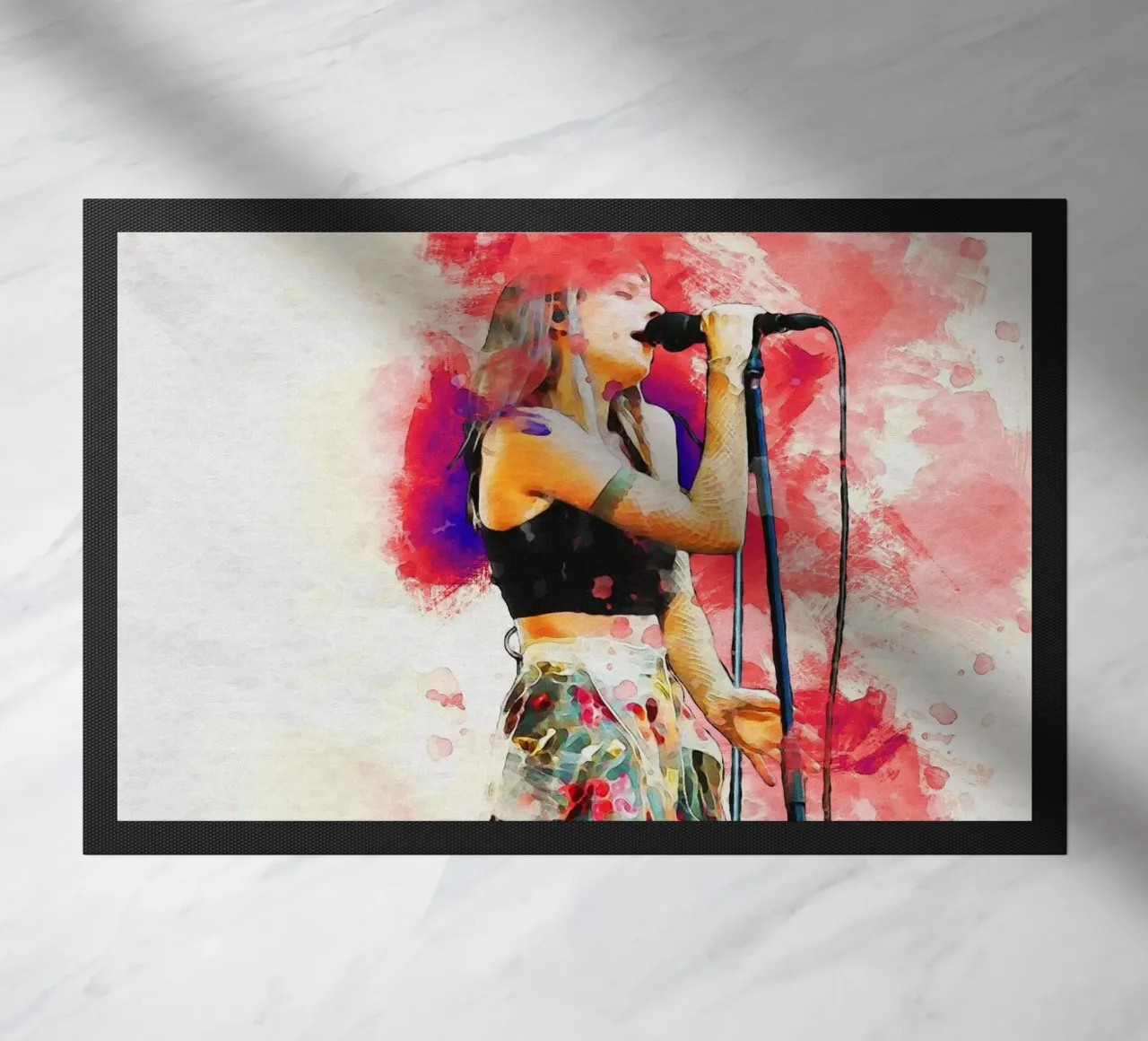 Smudge of Portrait Aurora Aksnes en directo felpudo de Gunawan Rb