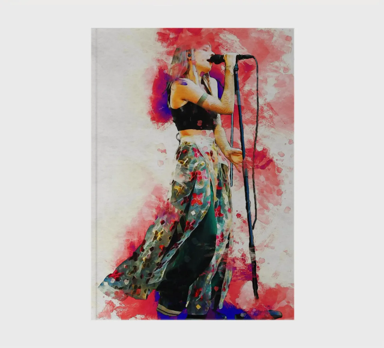 Smudge of Portrait Aurora Aksnes live notebook by Gunawan Rb