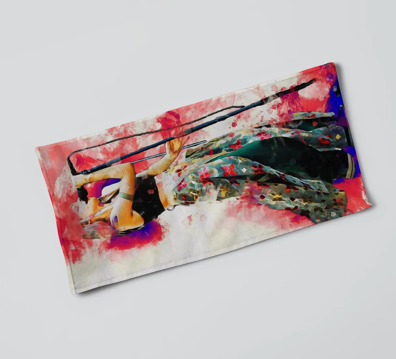 Smudge of Portrait Aurora Aksnes live towel by Gunawan Rb