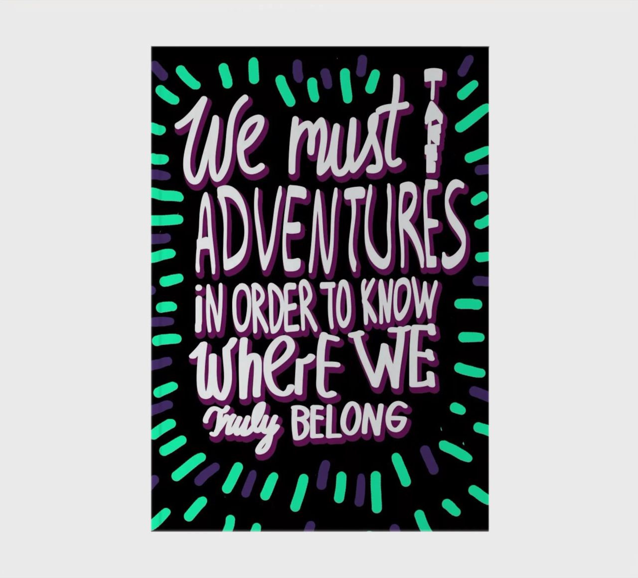 We Must Take Adventures Back notebook by Vasare Nar