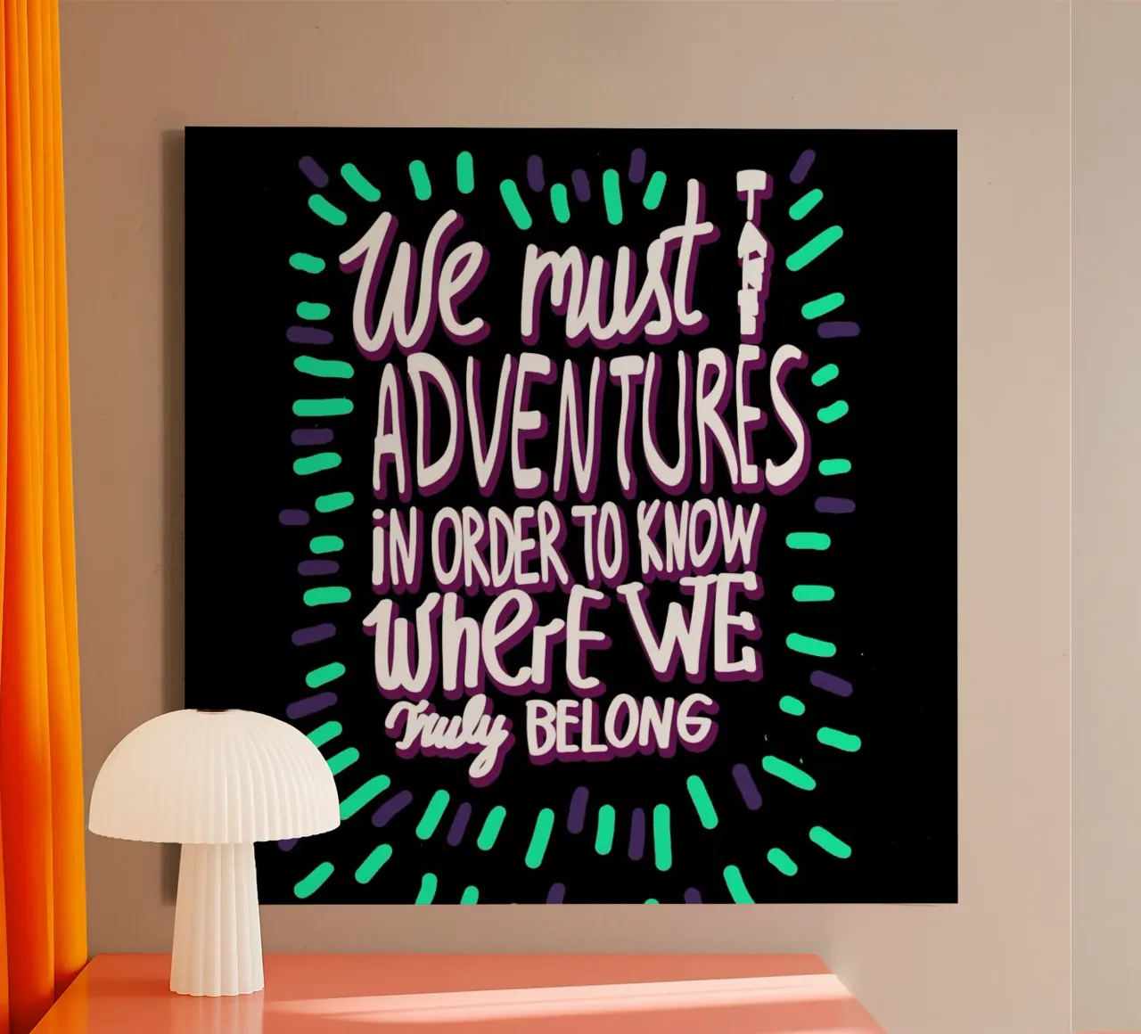 We Must Take Adventures Back tela con Cornice a cassetta da Vasare Nar
