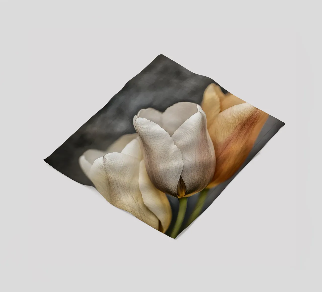 Tulipani dai colori tenui coperta in pile da Imagine