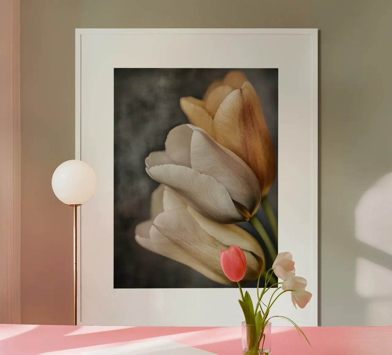 Tulipani dai colori tenui carta hahnemühle da Imagine