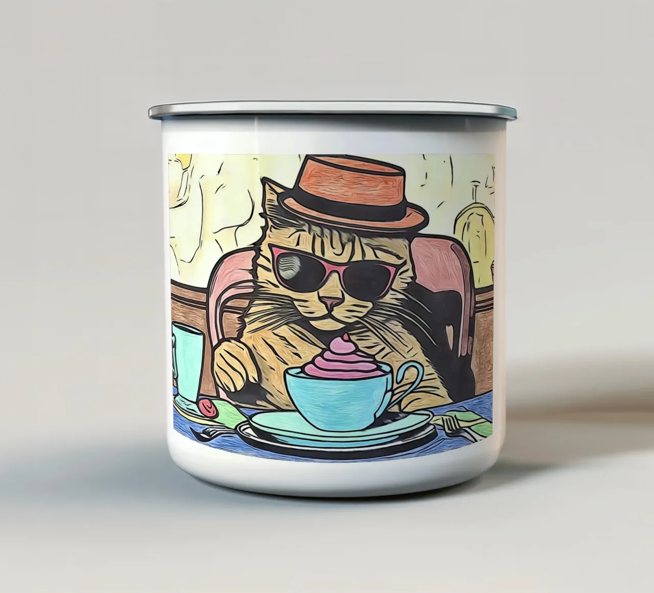Animali Pop Art #17 tazza in smalto da ZAMART - PopArt