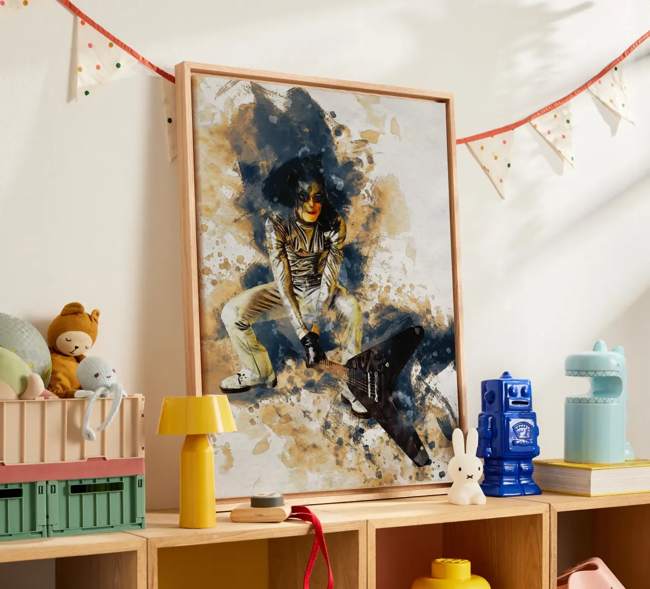 Smudge of MJ canvas with Floater frame by Gunawan Rb