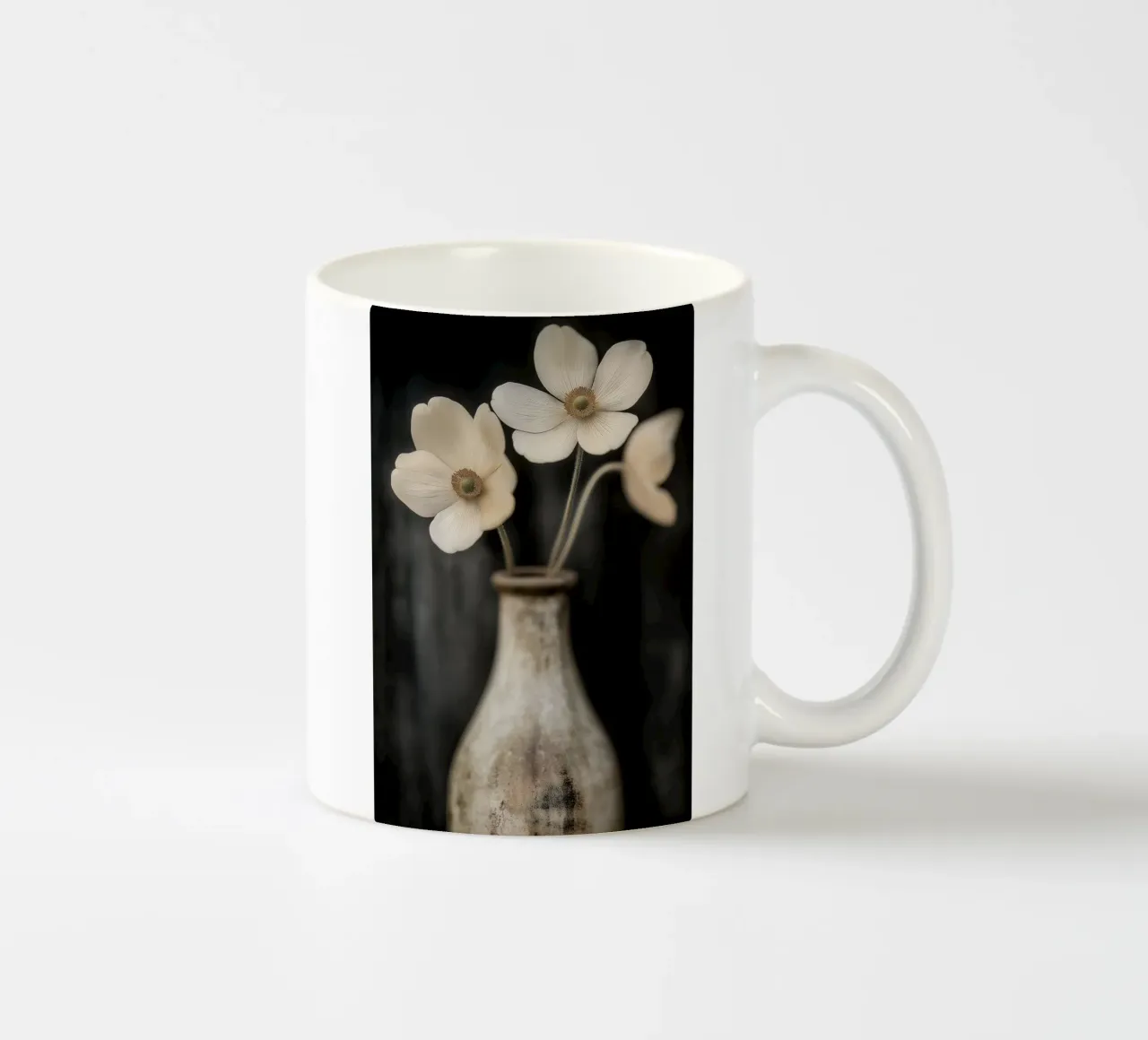Fiori in vaso tazza in ceramica da Imagine