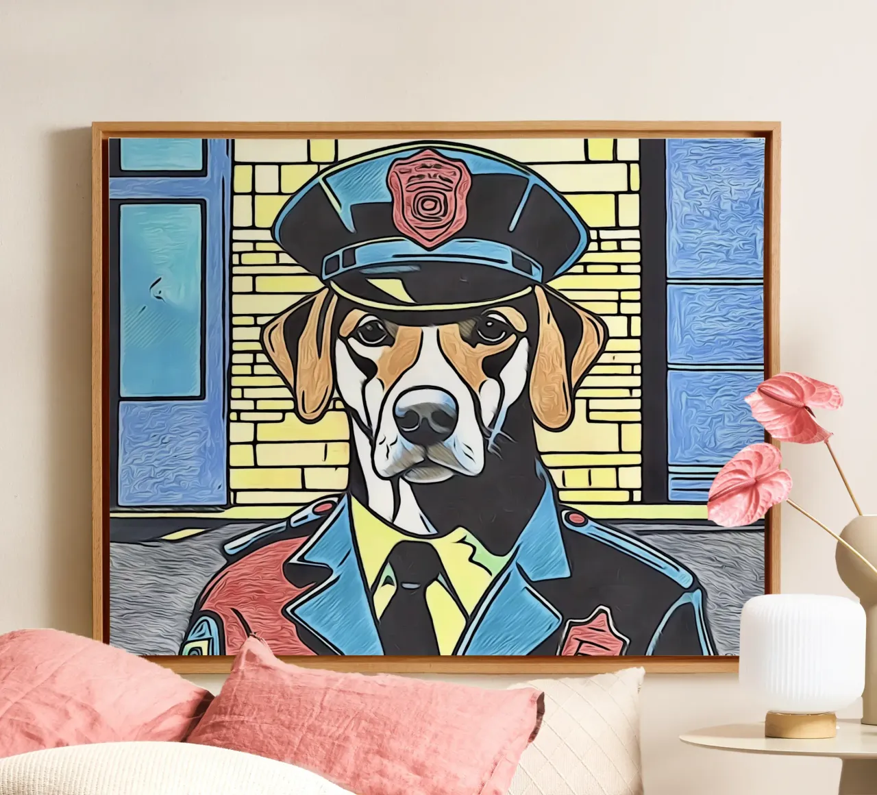 Animali Pop Art #18 tela con Cornice a cassetta da ZAMART - PopArt