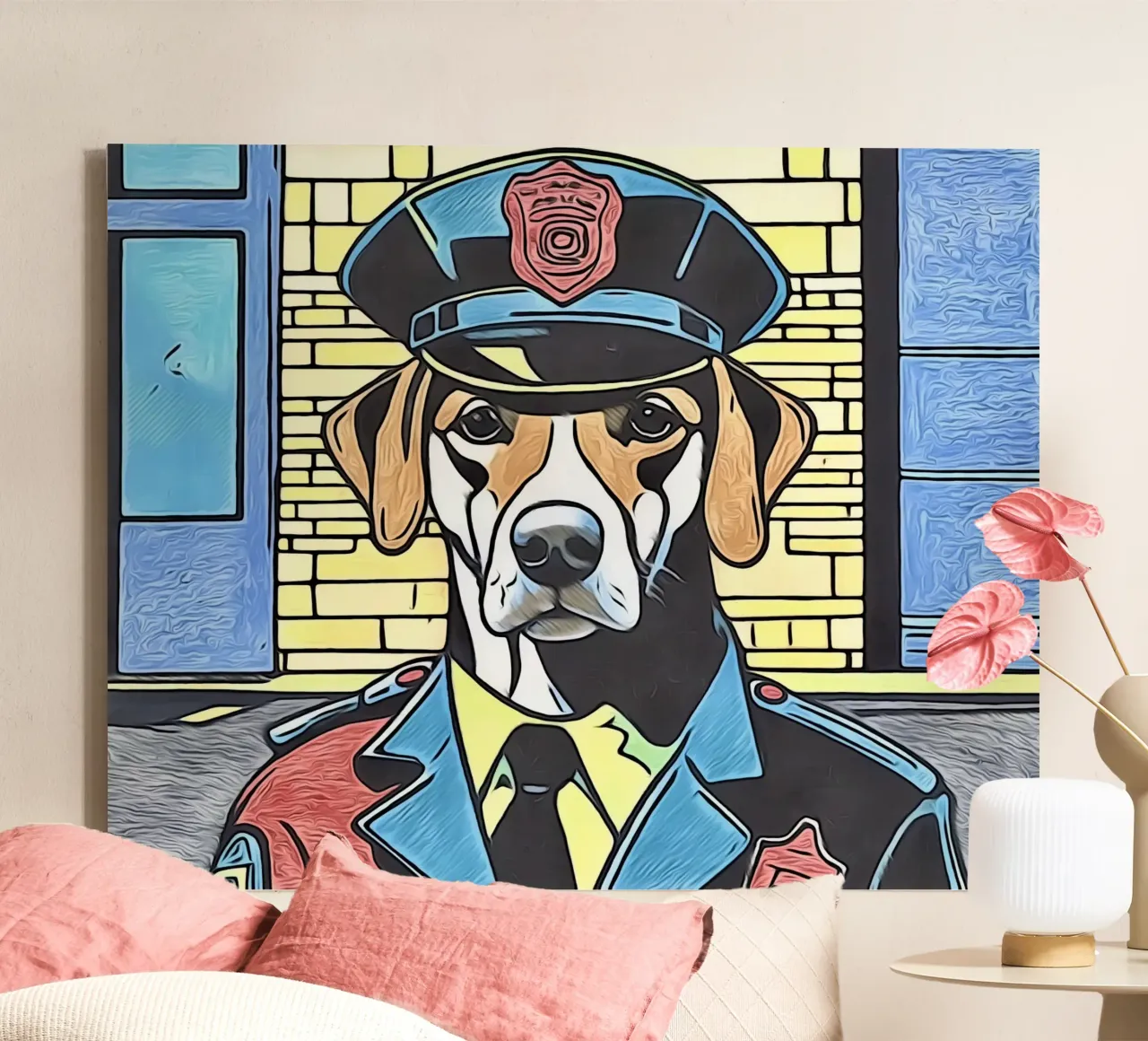 Animali Pop Art #18 tela con Cornice a cassetta da ZAMART - PopArt
