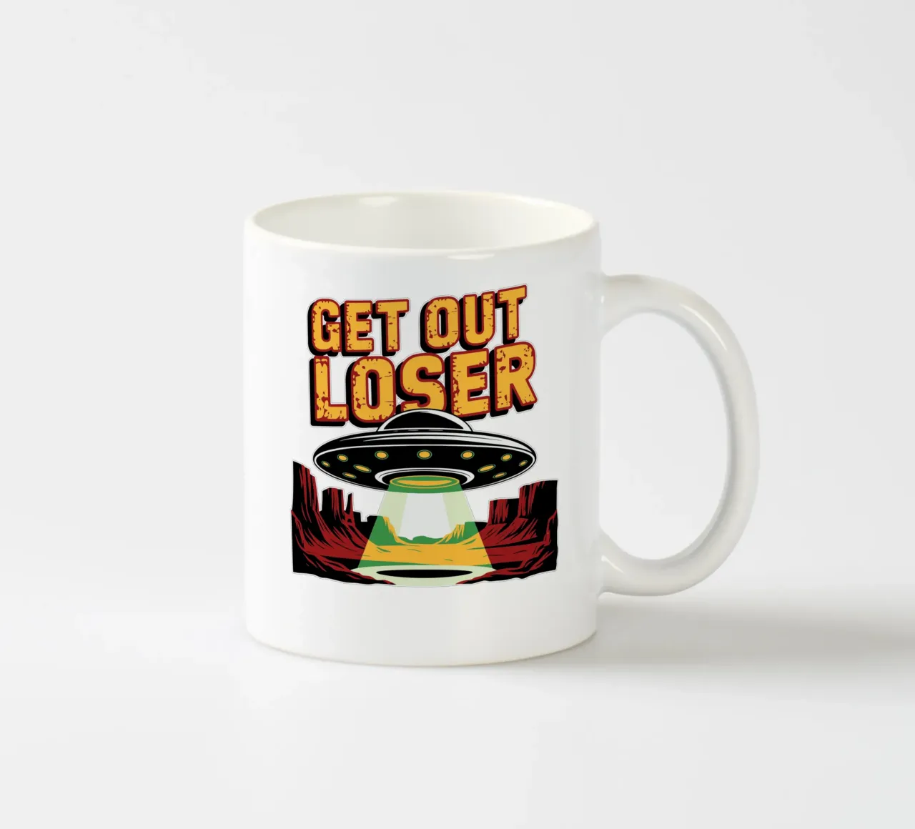 Get Out Loser tazza in ceramica da edsonramosart