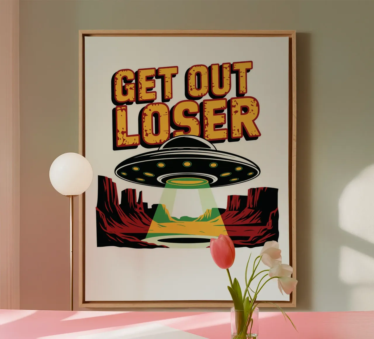 Get Out Loser tela con Cornice a cassetta da edsonramosart