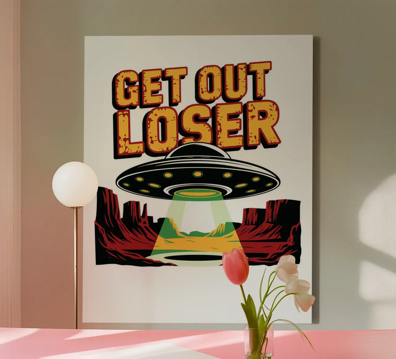 Get Out Loser tela con Cornice a cassetta da edsonramosart