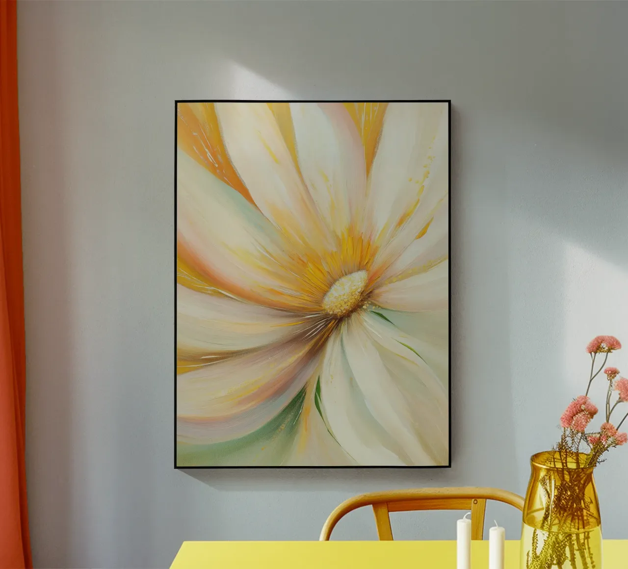 Yellow flower acrylic glass by Imagine