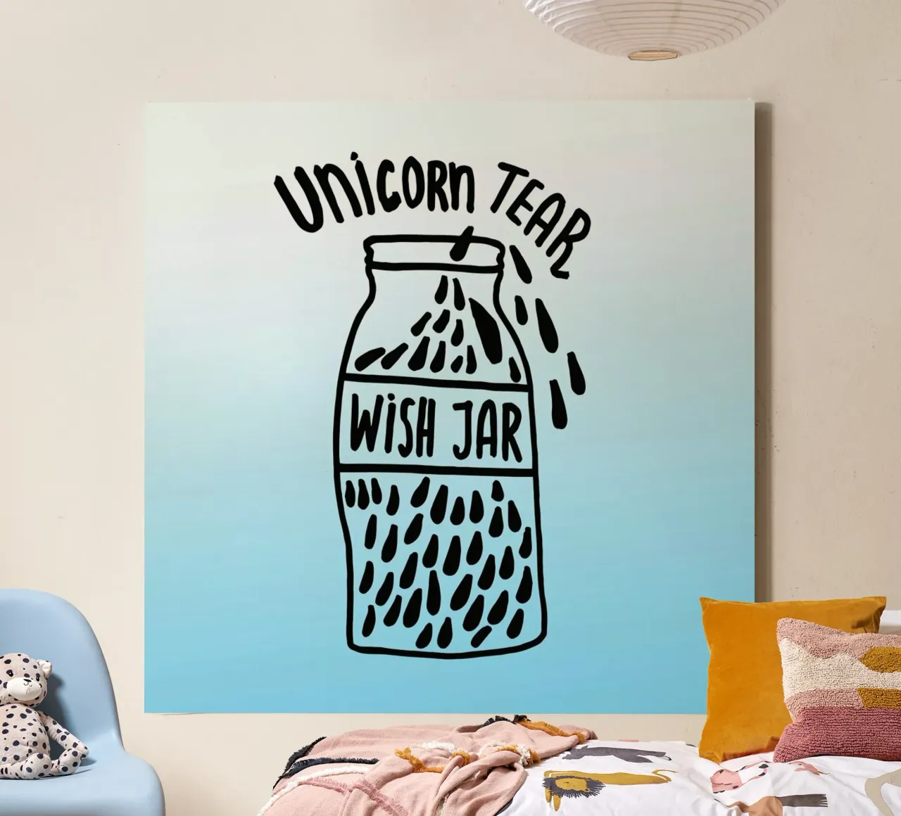 Unicorn Tear Wish tela con Cornice a cassetta da Vasare Nar