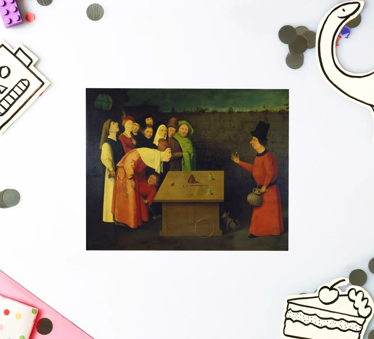 Hieronymus Bosch - The Conjuror sticker by ARTOTHEK