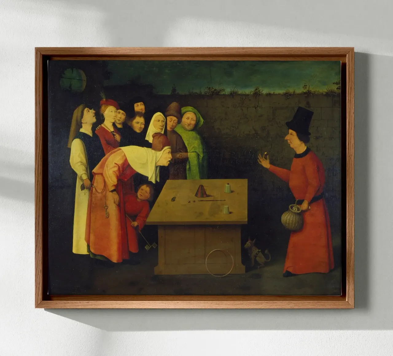 Hieronymus Bosch - The Conjuror canvas met Baklijst van ARTOTHEK