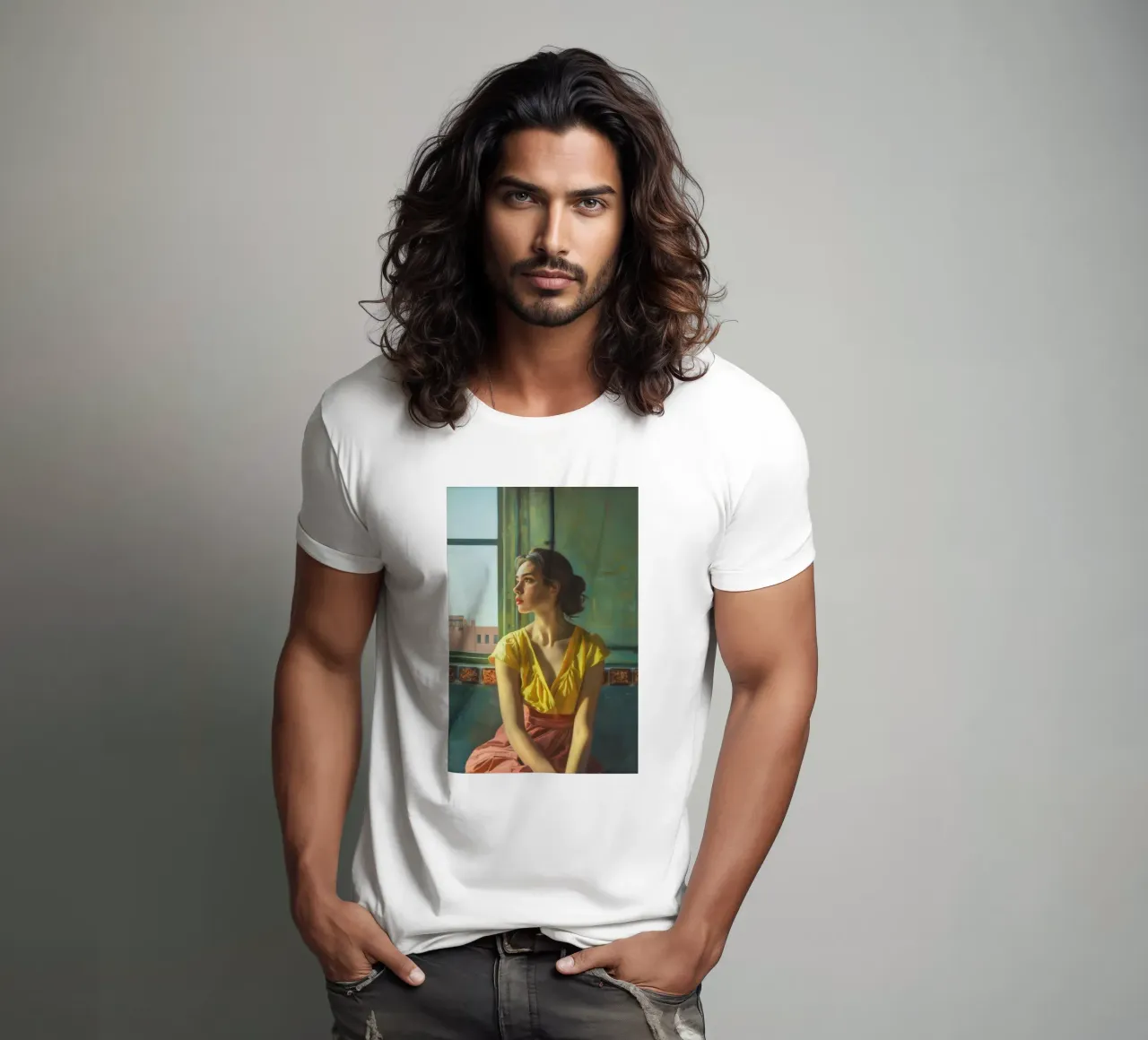 Donna in sala d'attesa t-shirt da Carinaprint