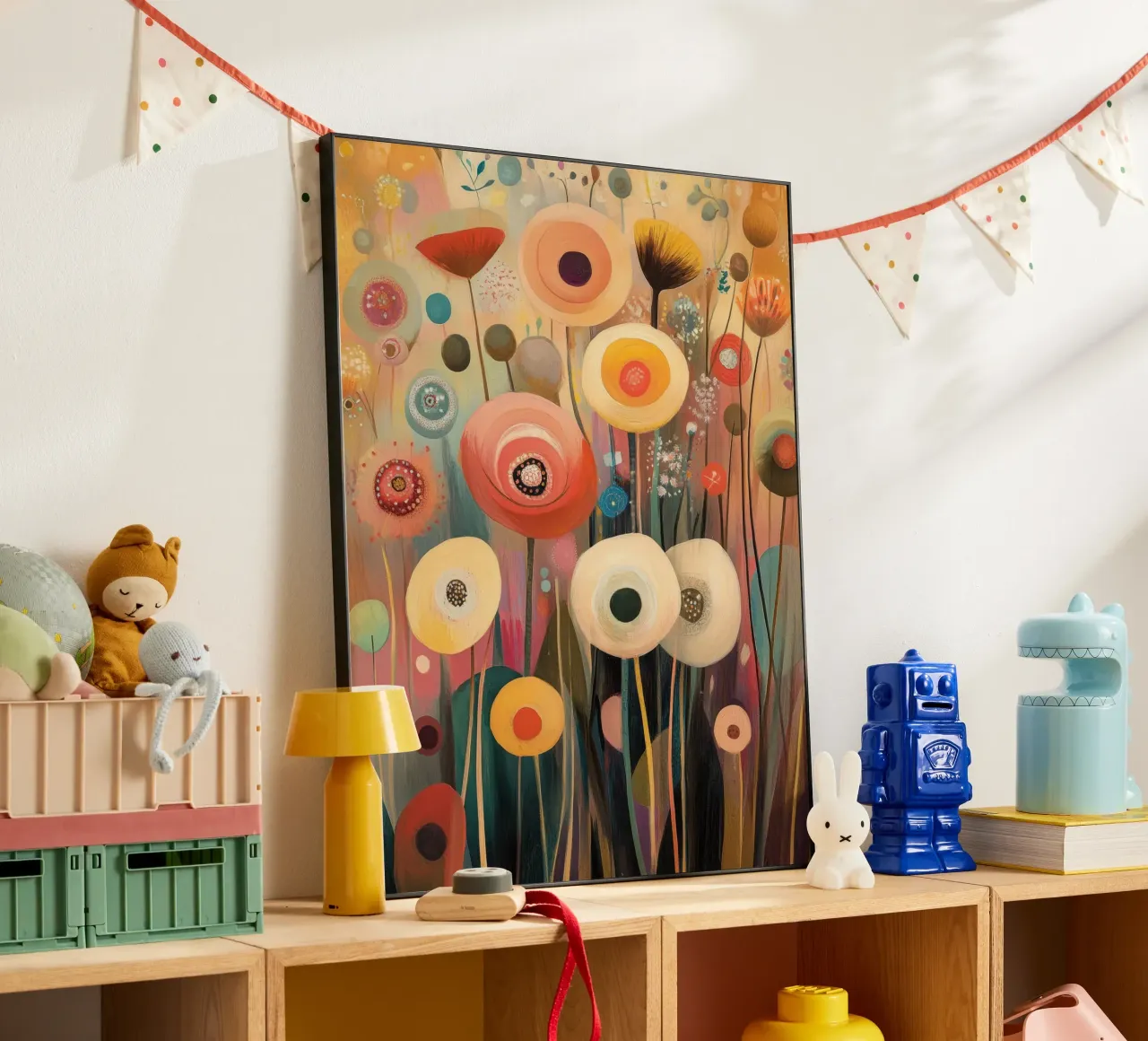 Abstrakte Blumen Forex-Platte von Imagine
